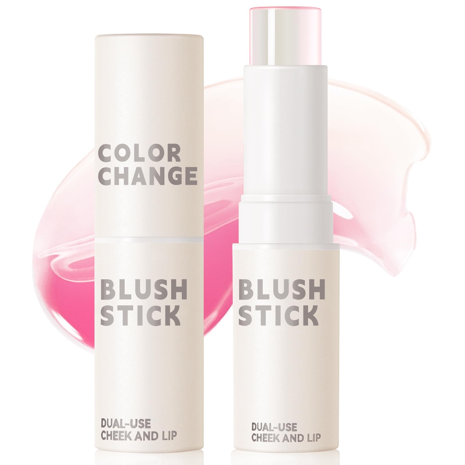 NewBang rubor stick cambio de color rosado para mejillas y labios acabado natural