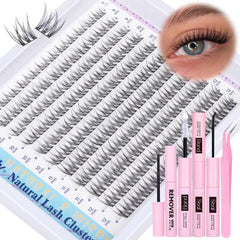 Newcally conjunto de pestañas naturales 9-12mm para apariencia suave
