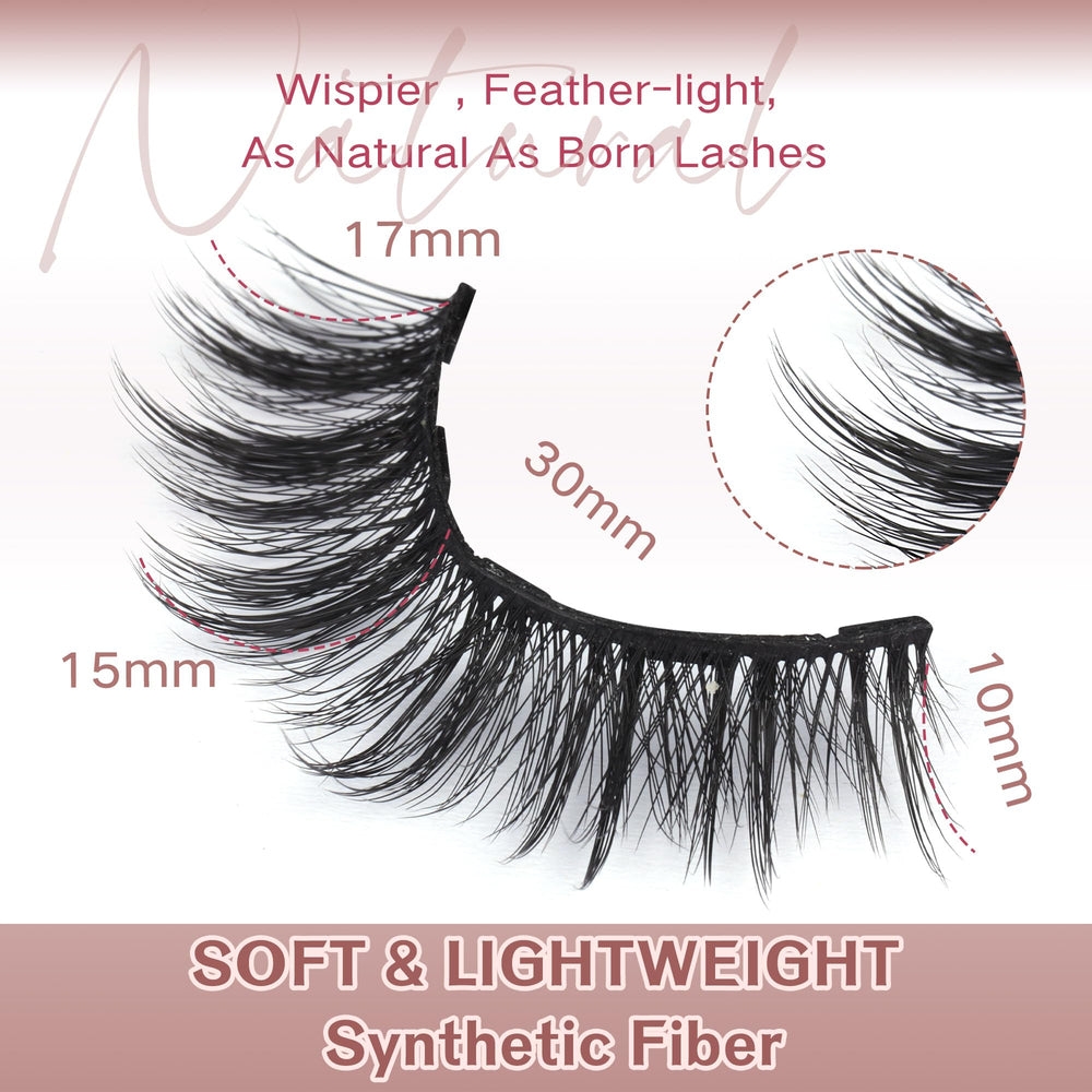 Newcally pestanas magneticas efecto curvo, ojos mas abiertos y naturales.