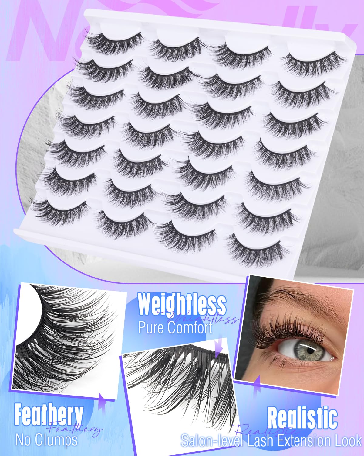 Newcally pestanas 15 usos: opcion economica para looks versatiles.
