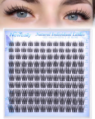 Newcally pestañas clusters 8mm: efecto natural ligero para uso diario
