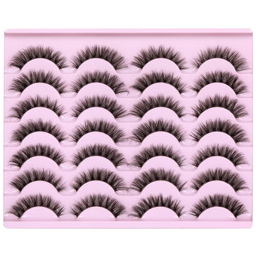 Pestañas Newcally Mink: pack de 14 pares para variedad de estilos.