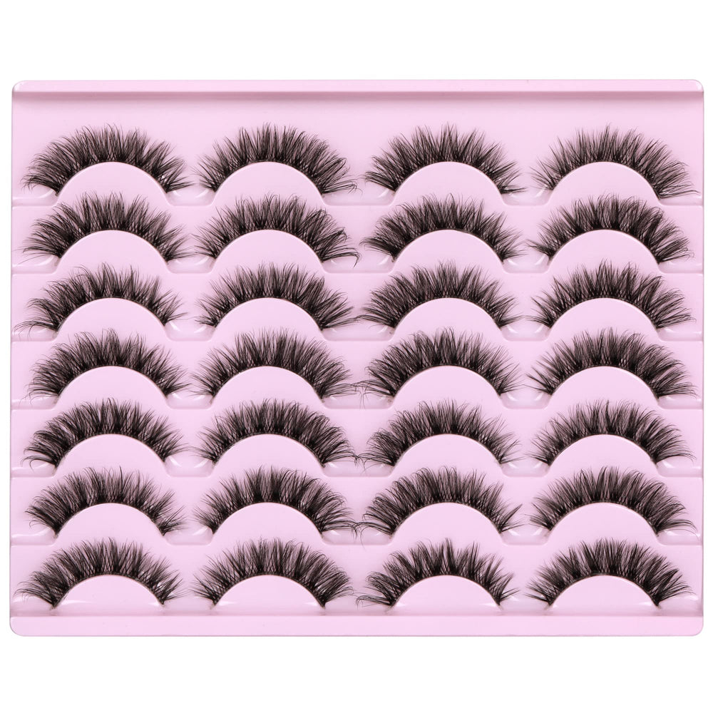 Pestañas Newcally Mink: pack de 14 pares para variedad de estilos.