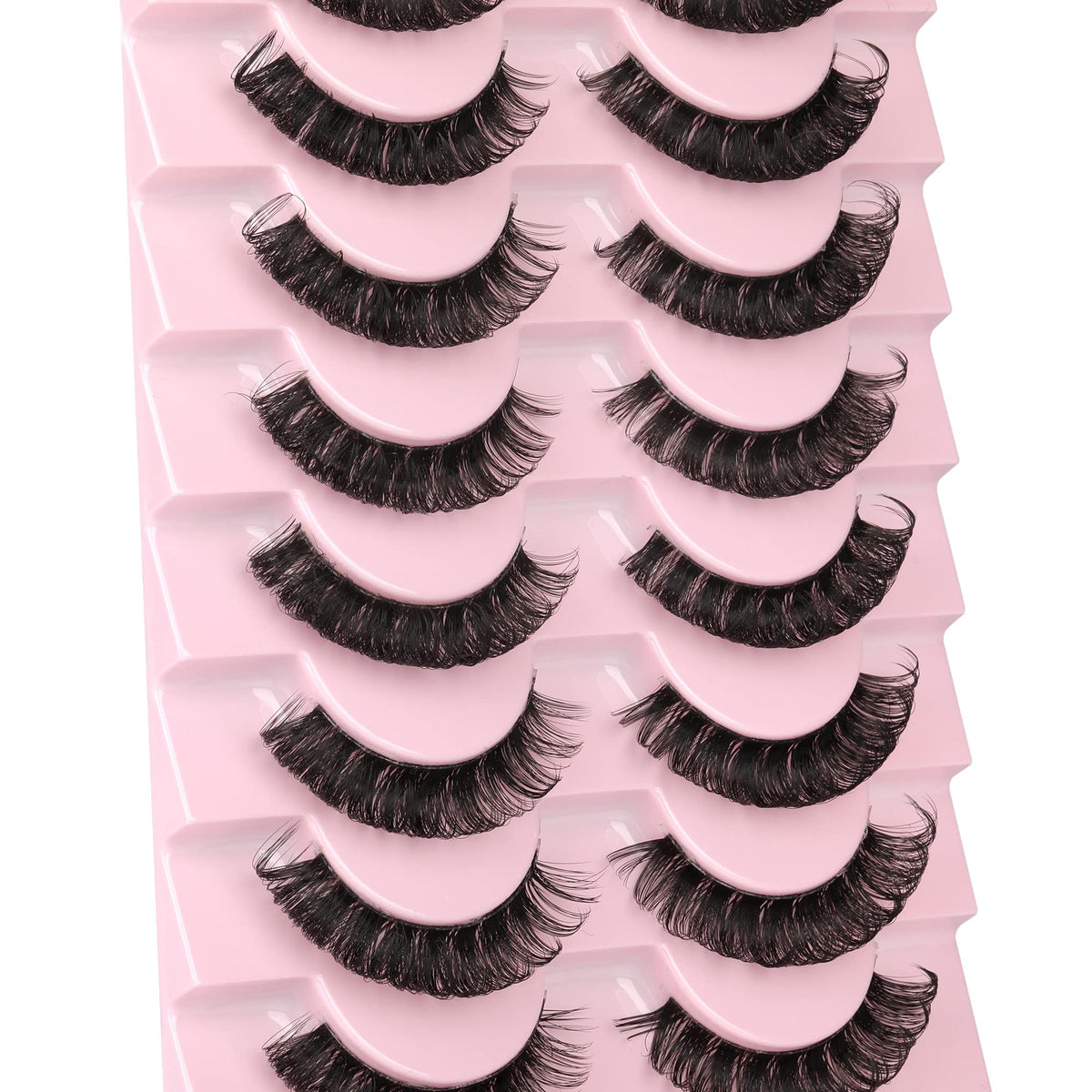 Newcally pestañas natural D-curly en estilo ojo de gato para un look definido