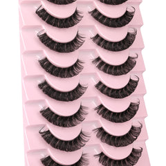Newcally pestañas natural D-curly en estilo ojo de gato para un look definido