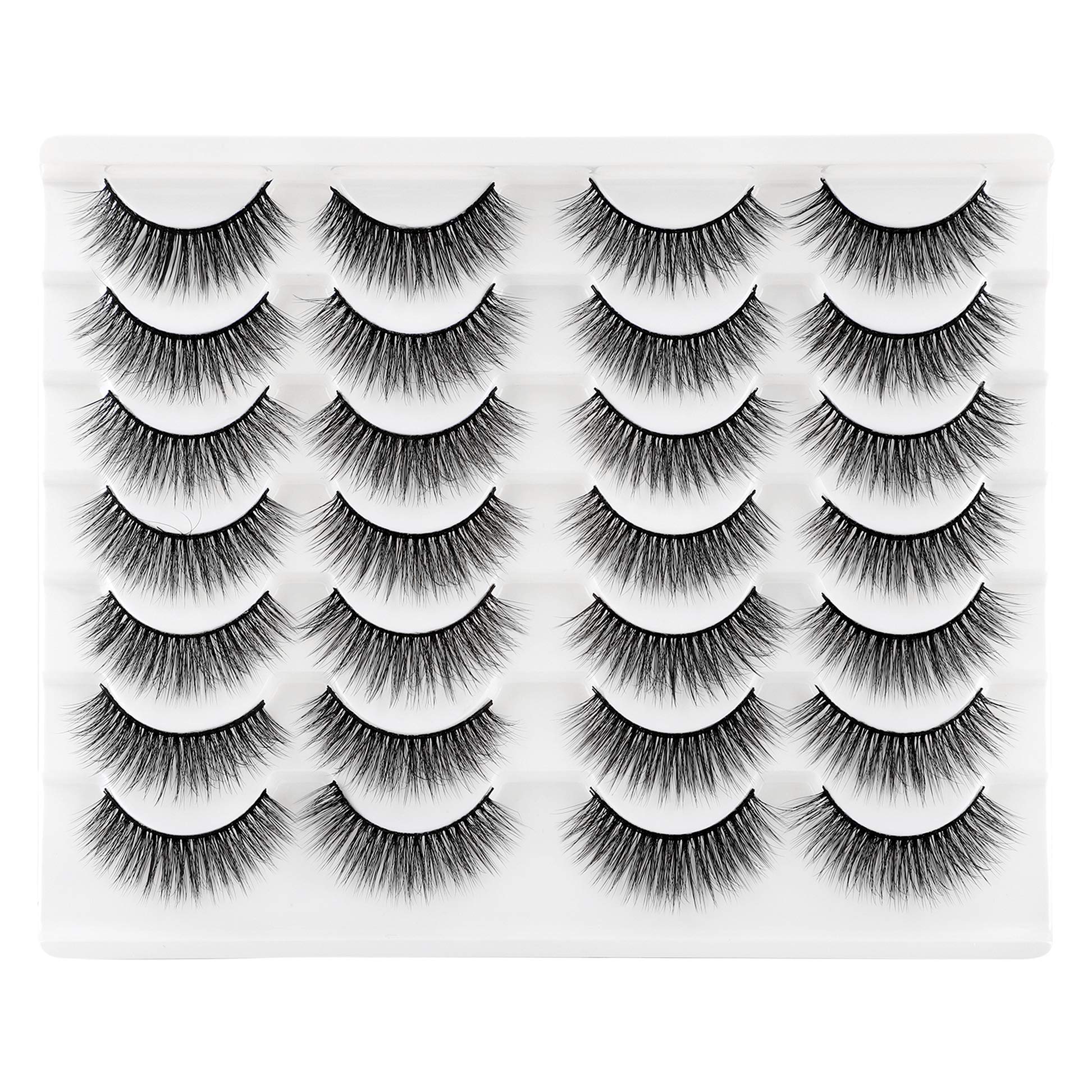 Newcally pestañas postizas naturales de volumen ligero para look delicado