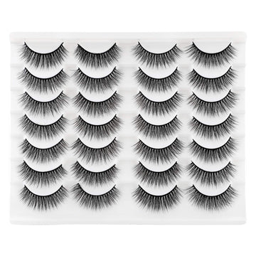Newcally pestañas postizas naturales de volumen ligero para look delicado