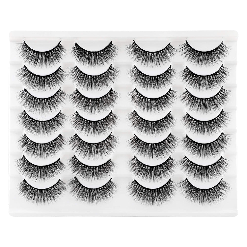Newcally pestañas postizas naturales de volumen ligero para look delicado