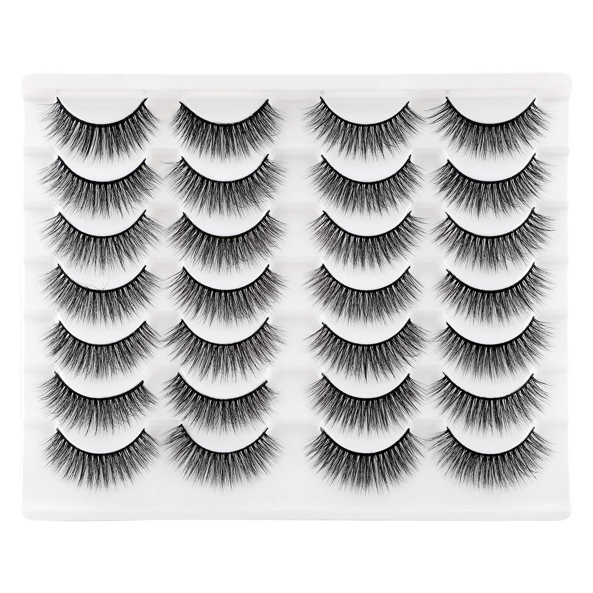 Newcally pestañas postizas naturales de volumen ligero para look delicado