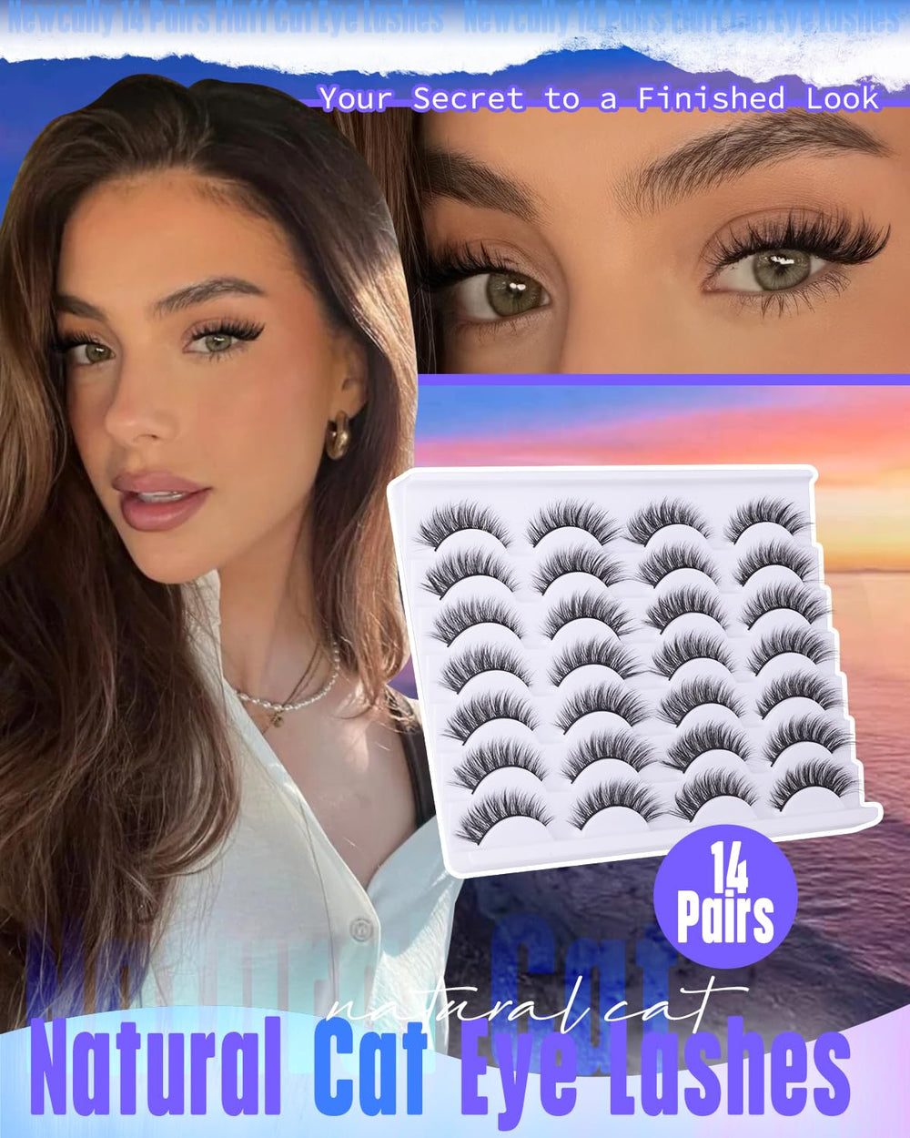 Newcally pestanas sinteticas mink: aspecto natural y reutilizables.
