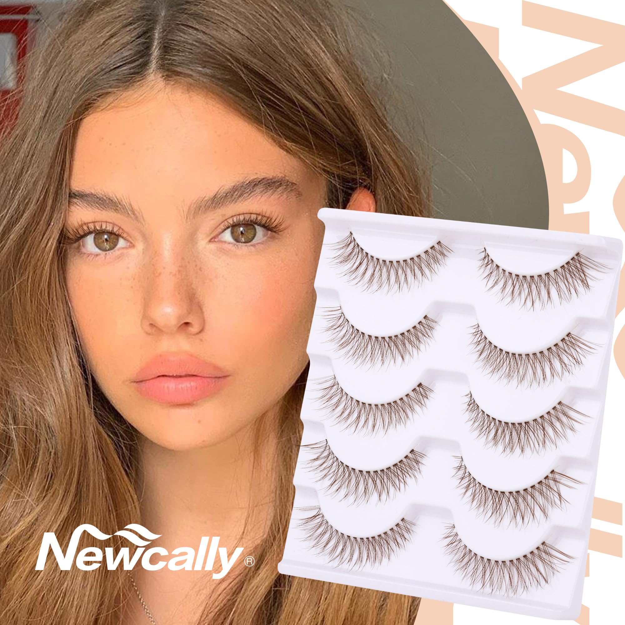 Newcally pestanas curva natural C para un acabado elegante