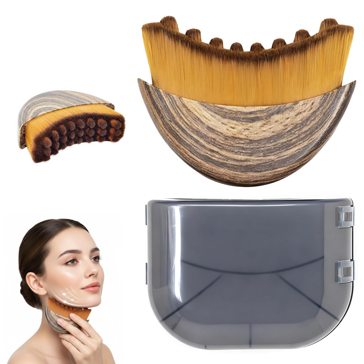 Neweak cepillo linfático contorno facial para drenar suavemente la región facial