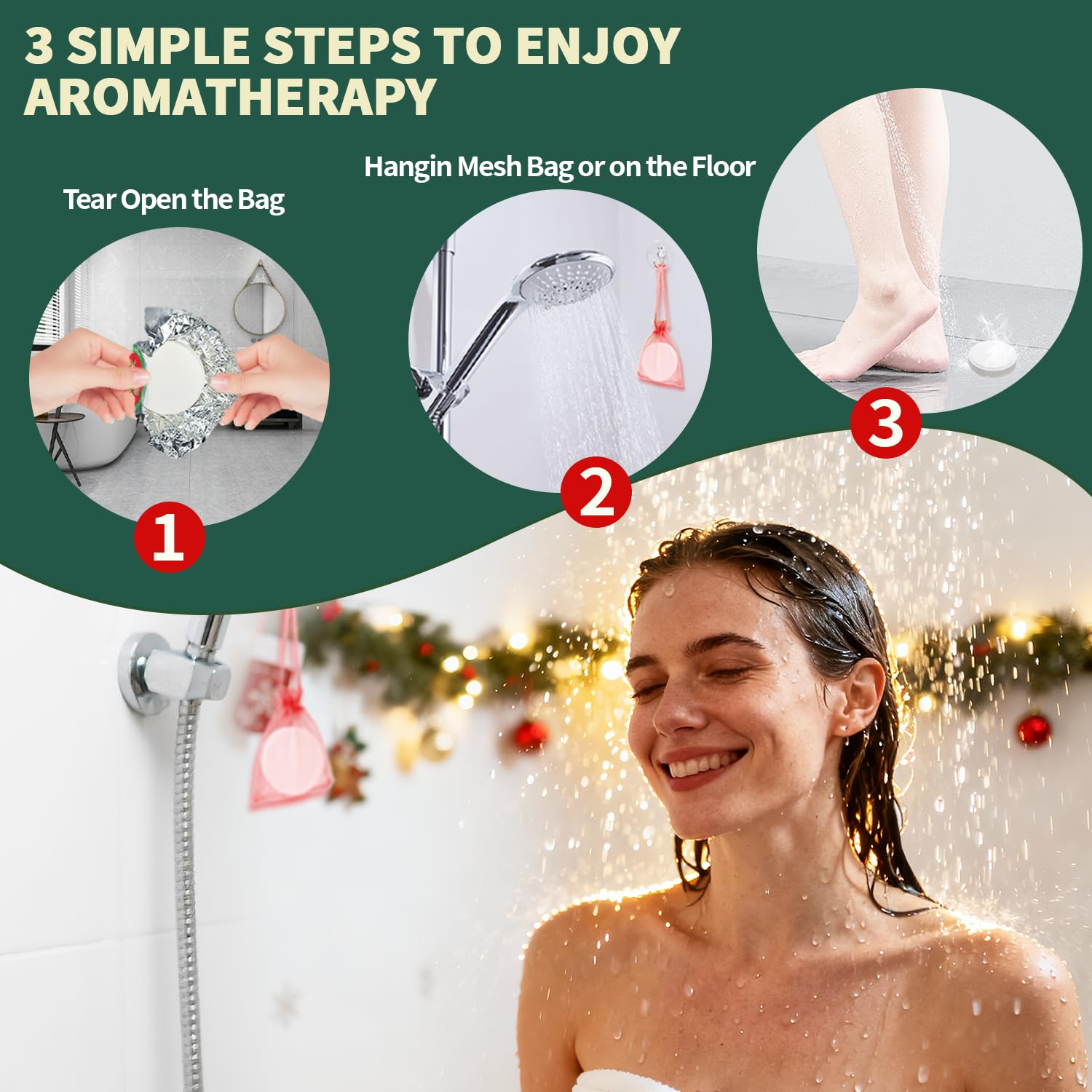 NEWFEIFAN bloques-ducha-aroma-vapor: aroma envolvente para momentos de cuidado personal.
