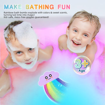 NEWFEIFAN bombas de baño con colores sorpresa para diversión y juego seguro.