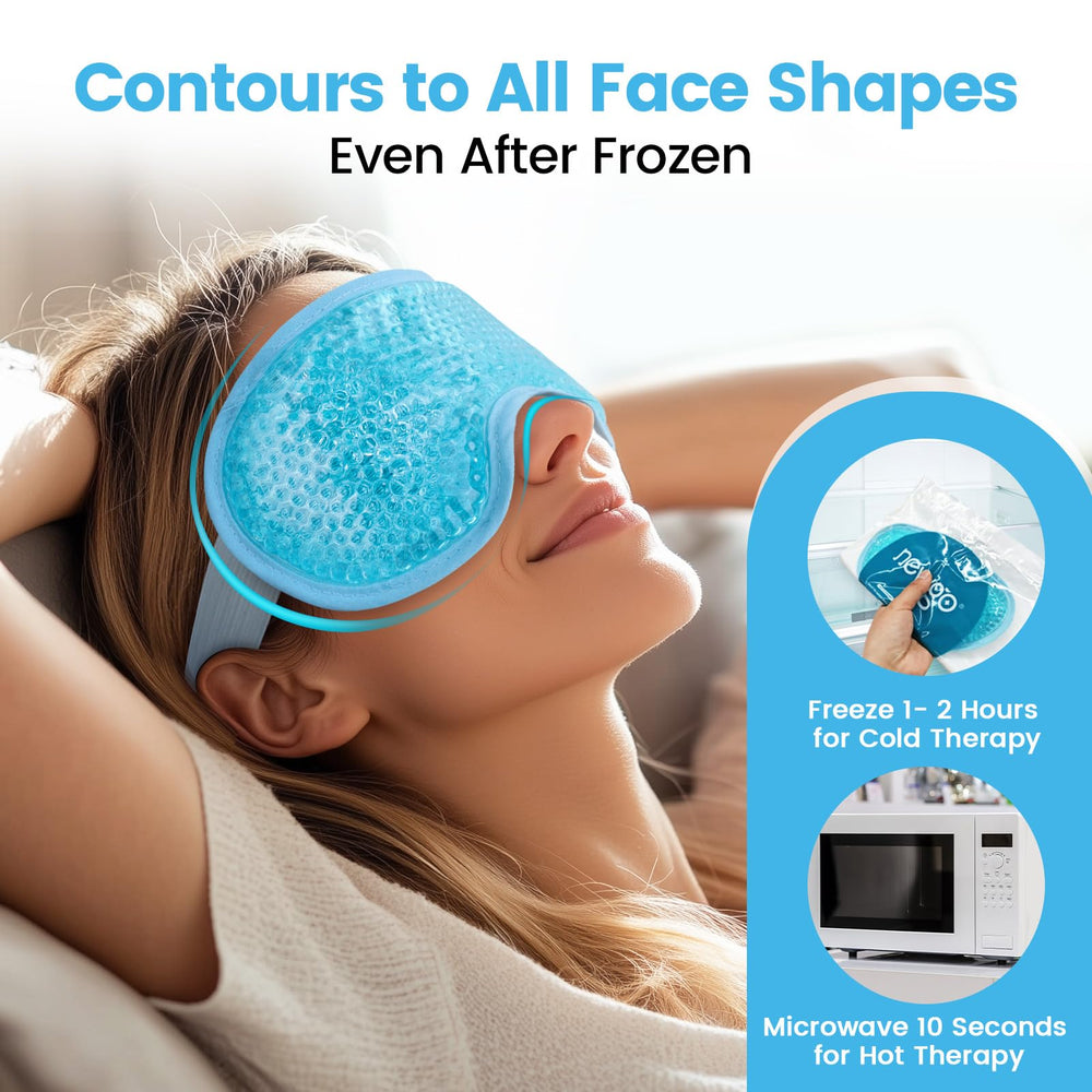 NEWGO gel flexible se adapta al contorno facial para confort.