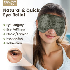 NEWGO máscara fría para ojos, diseño reversible para mayor confort y frescura.