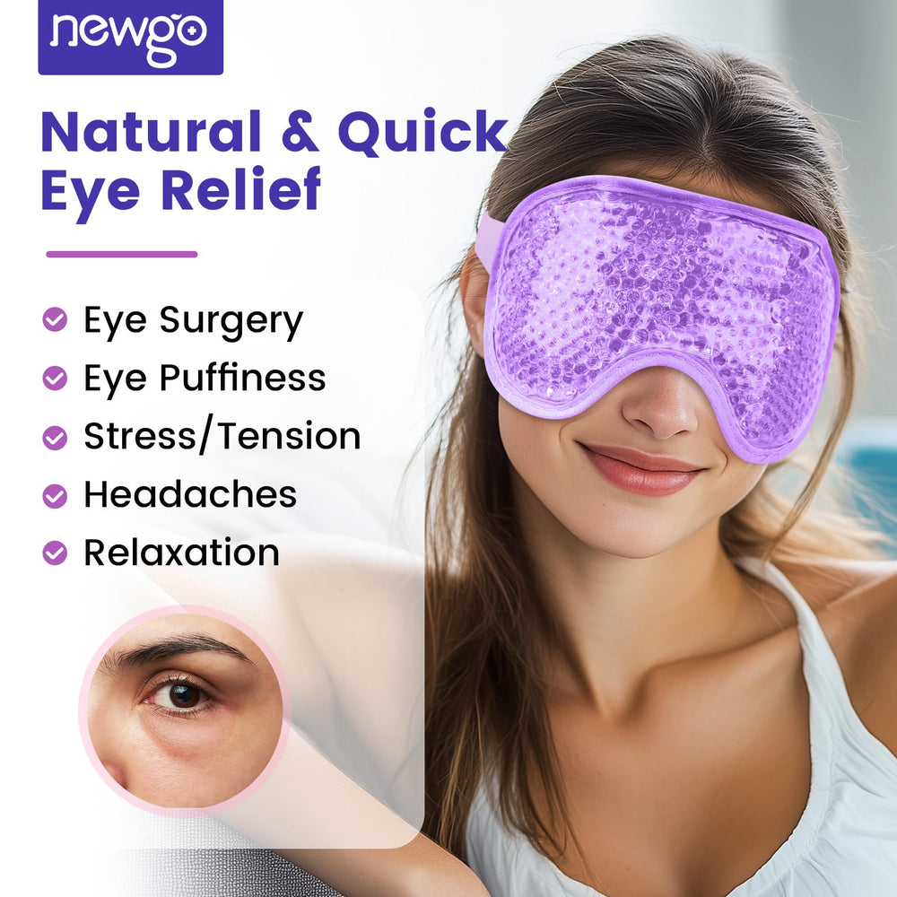 NEWGO mascarilla ocular con forro de terciopelo suave para uso directo en piel