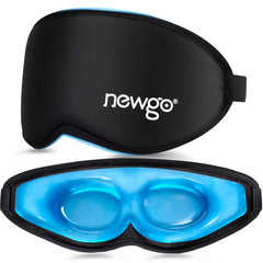 NEWGO mascarilla de ojos gel frío 3D con ajuste cómodo y alivio suave