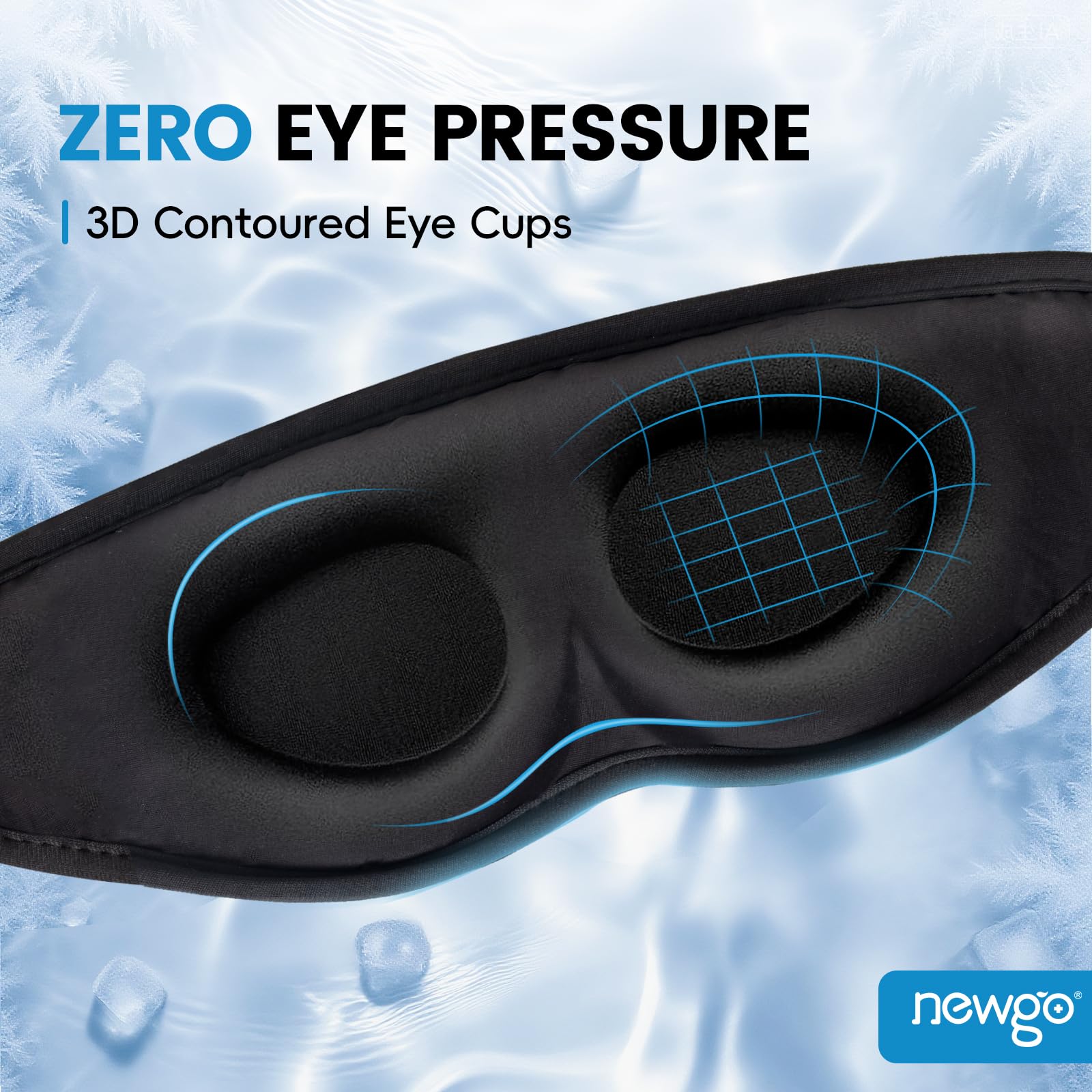 NEWGO mascarilla para ojos favorece relajación y reducción de tensión ocular