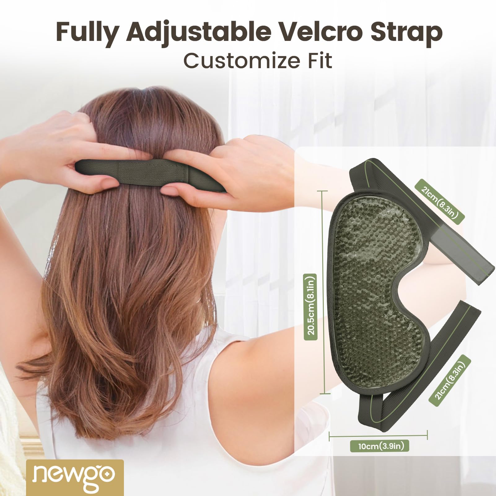 NEWGO terapia caliente y fría para ojos, uso en casa o viaje.