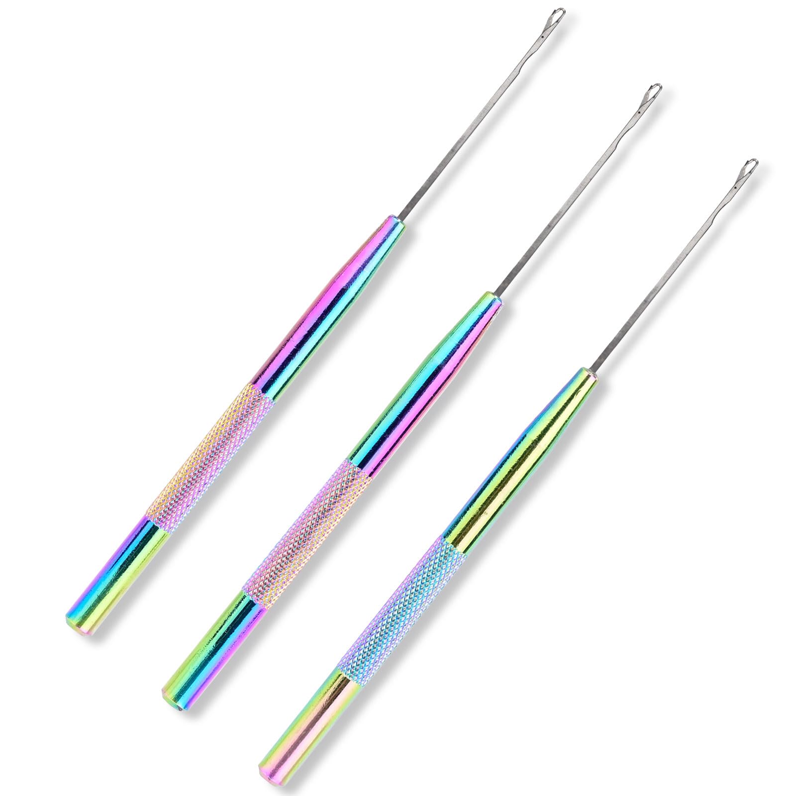 NEWISHTOOL aguja-bucle para extensiones, guía precisa para microperlas.
