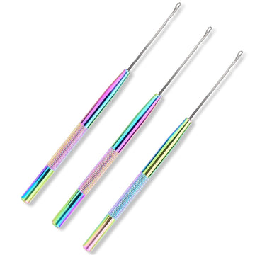 NEWISHTOOL aguja-bucle para extensiones, guía precisa para microperlas.