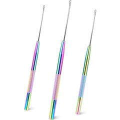 NEWISHTOOL gancho para extensiones, facilita pasar el hilo por microanillos.