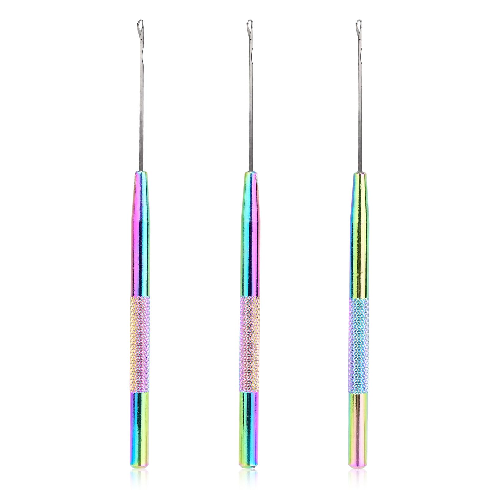 NEWISHTOOL guía de hilo para microanillos y extensiones, acero inoxidable.