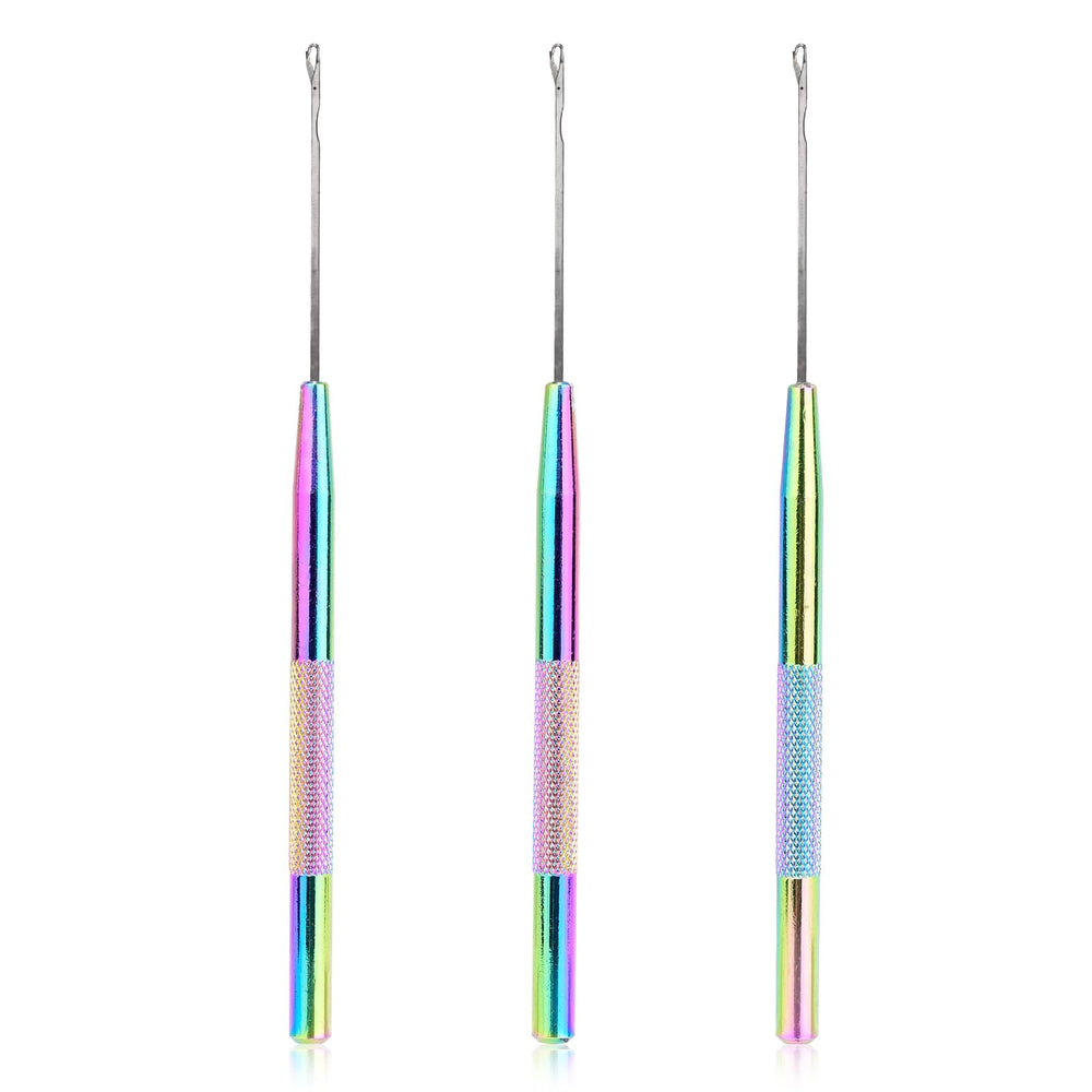 NEWISHTOOL guía de hilo para microanillos y extensiones, acero inoxidable.