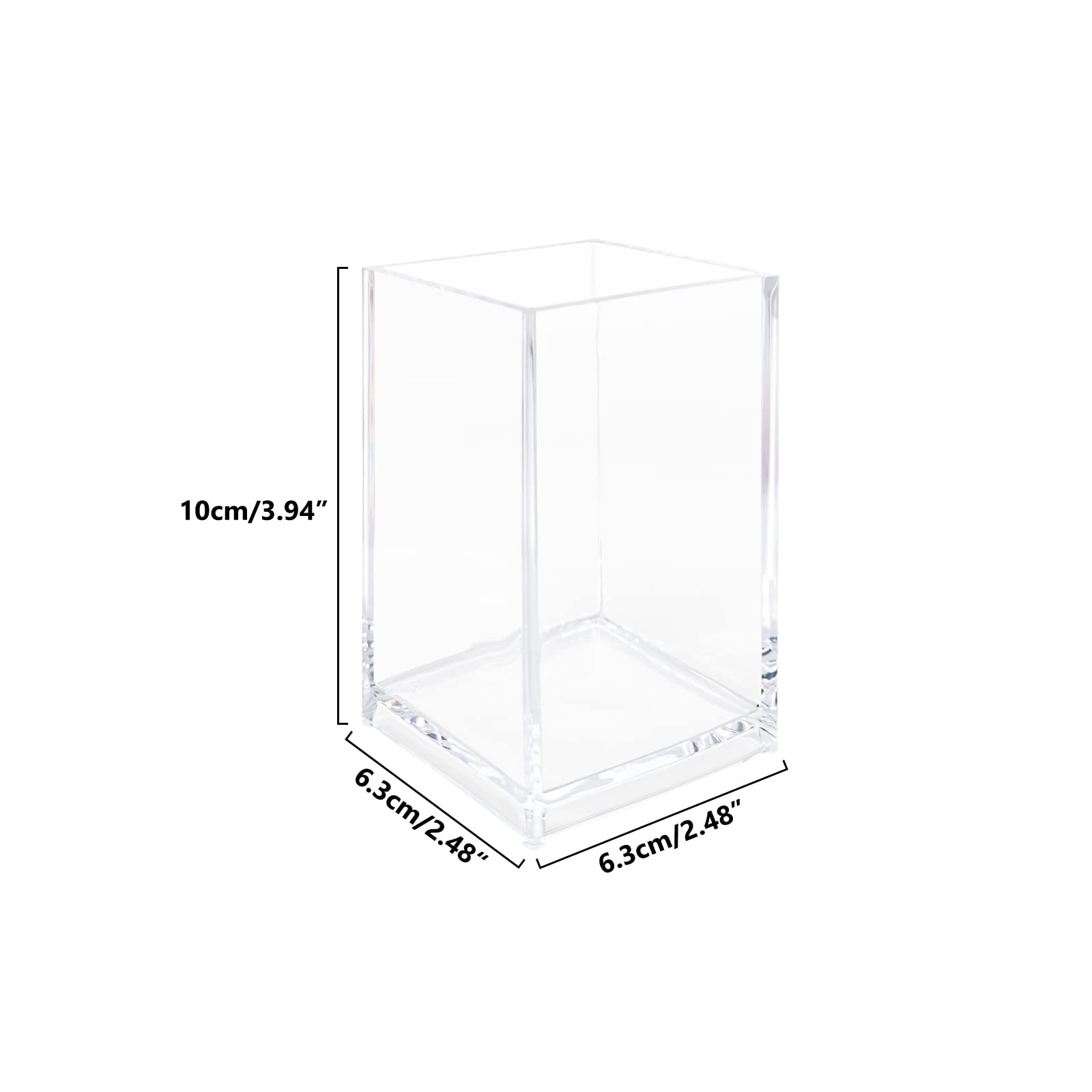 Newkita porta brochas acrílico transparente detalle de borde suave.