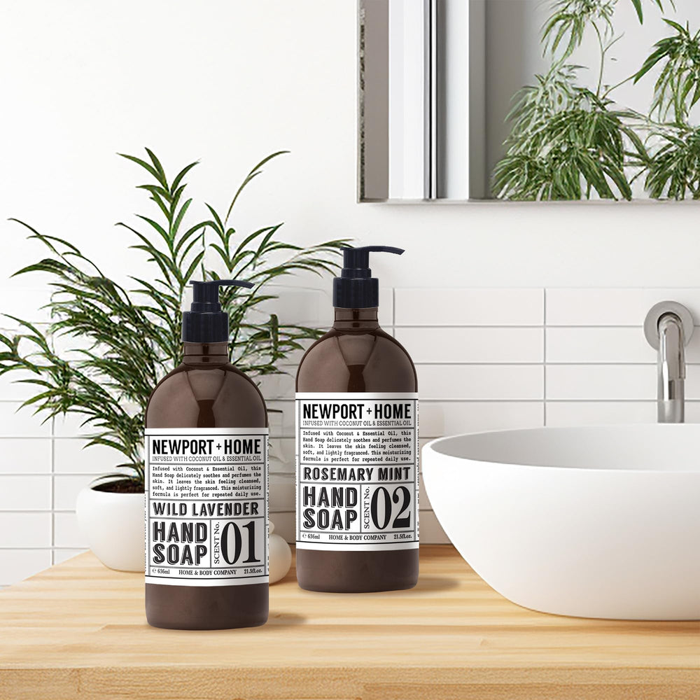 Etiqueta Newport Home: aroma suave y cuidado para la piel