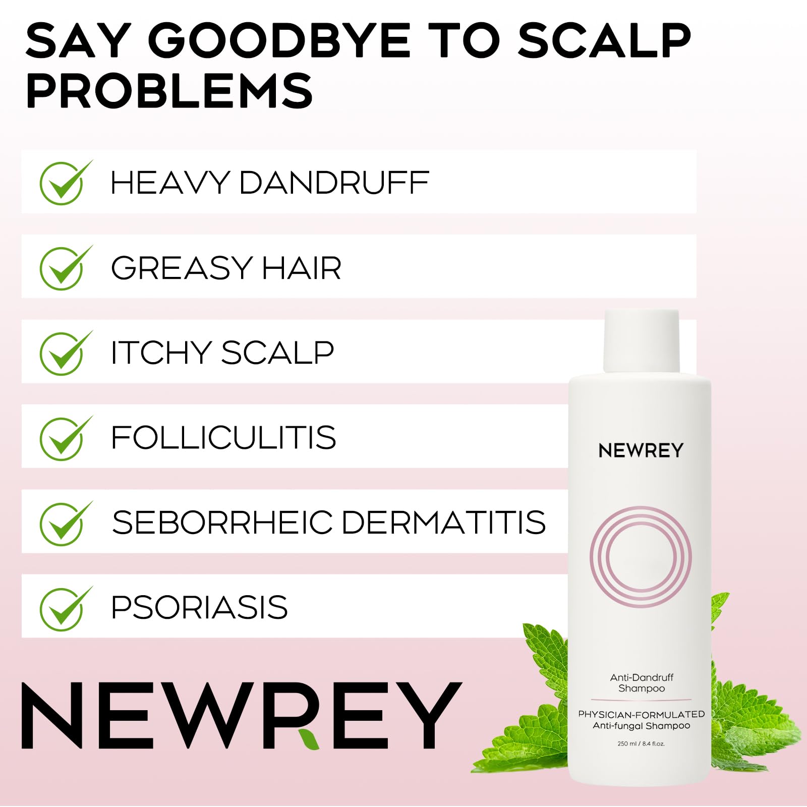 NEWREY champú antifúngico espuma cremosa para limpieza diaria