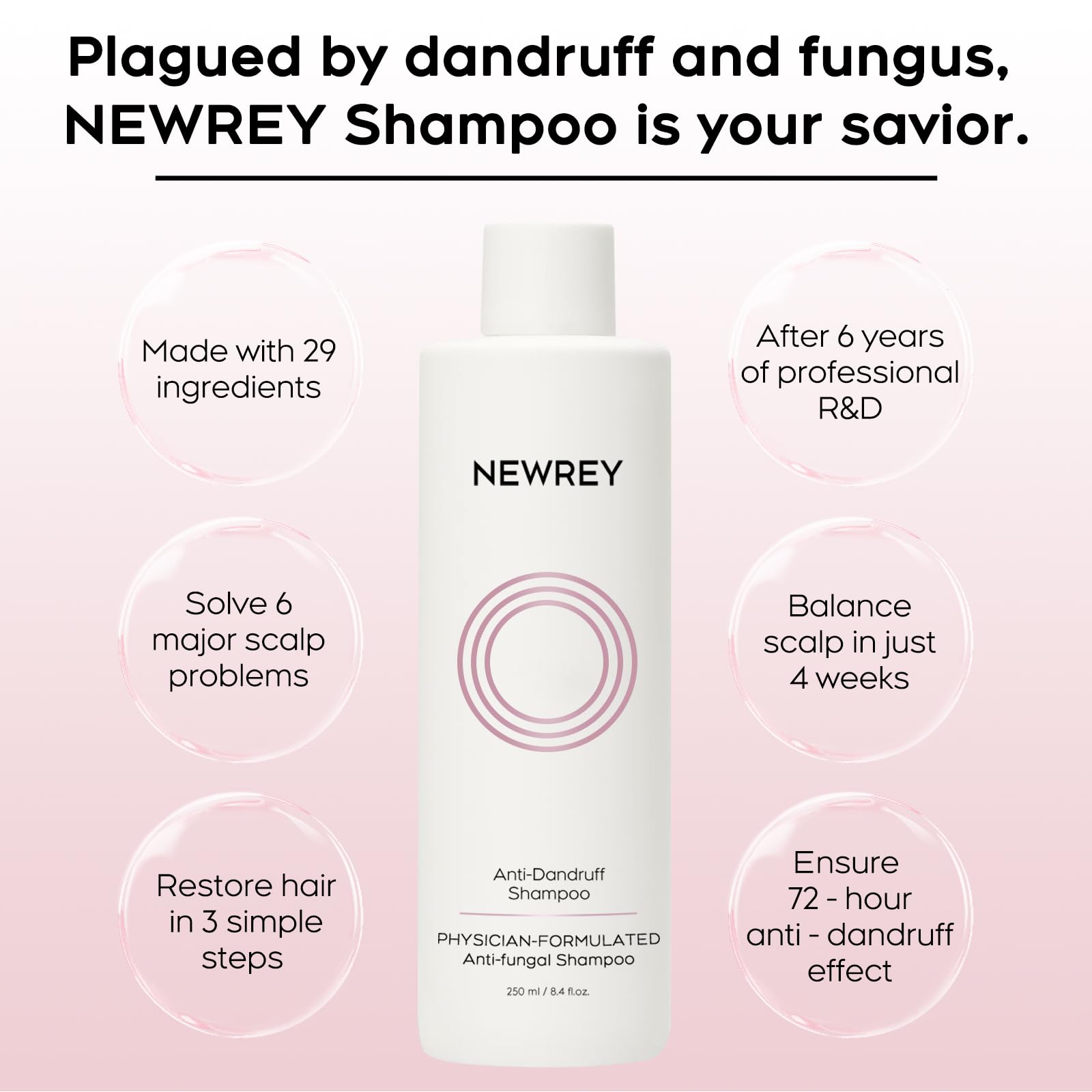 NEWREY champú uso diario para cabello suave