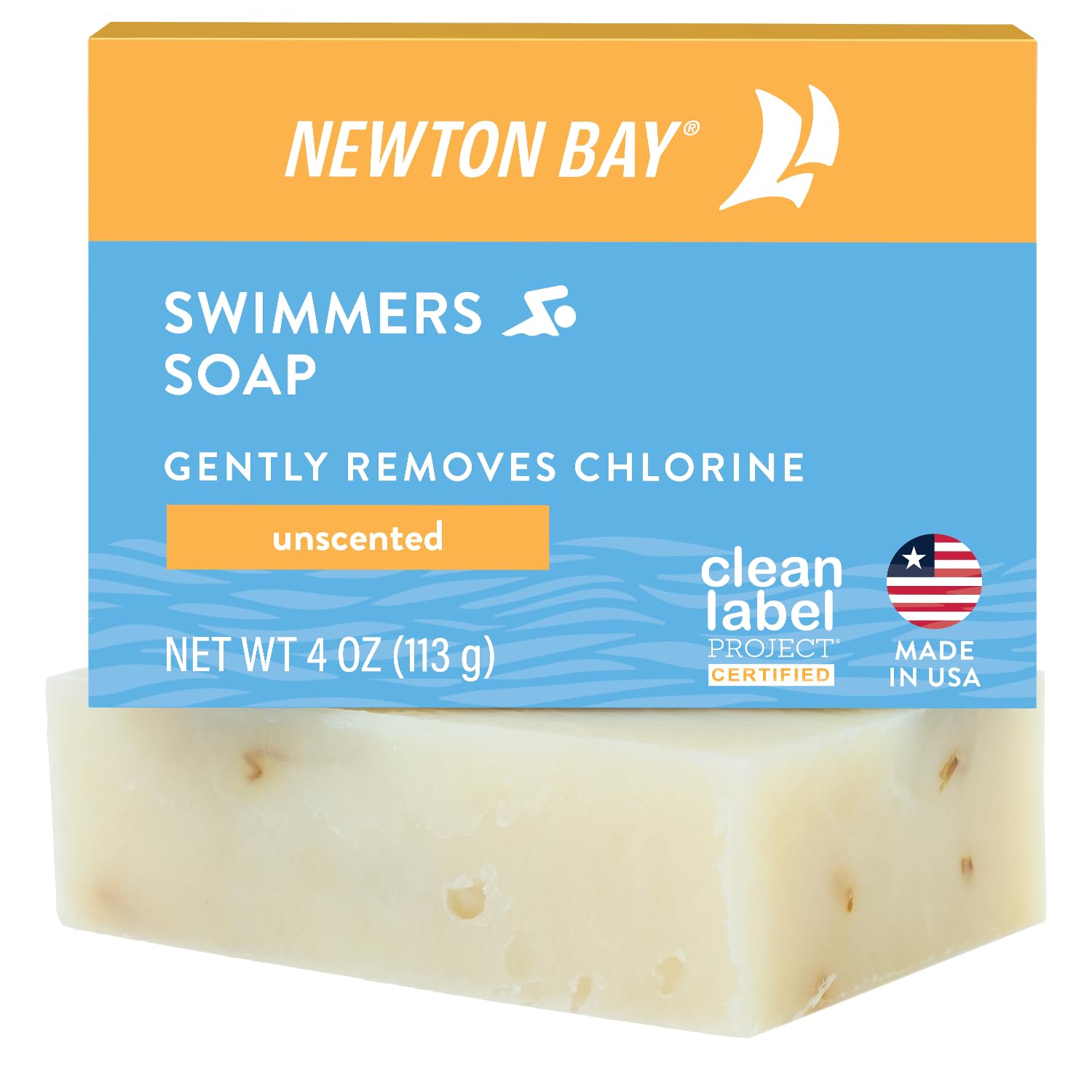 Newton Bay Jabon Nadadores con aceite de oliva, suaviza la piel tras nadar.