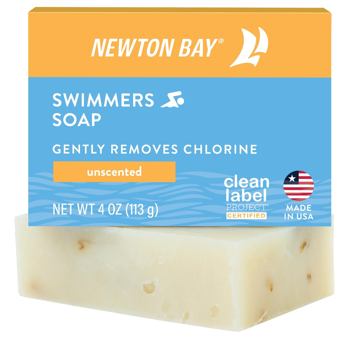 Newton Bay Jabon Nadadores con aceite de oliva, suaviza la piel tras nadar.