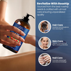 Nexon Botanics rostro con gotero; aceite rosa mosqueta se absorbe sin grasa