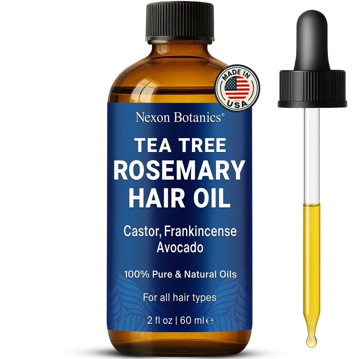 Nexon Botanics Tea Tree y Romero en botella para cuero cabelludo saludable