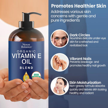 Nexon Botanics Vitamina E para hidratación de piel seca y sensible.