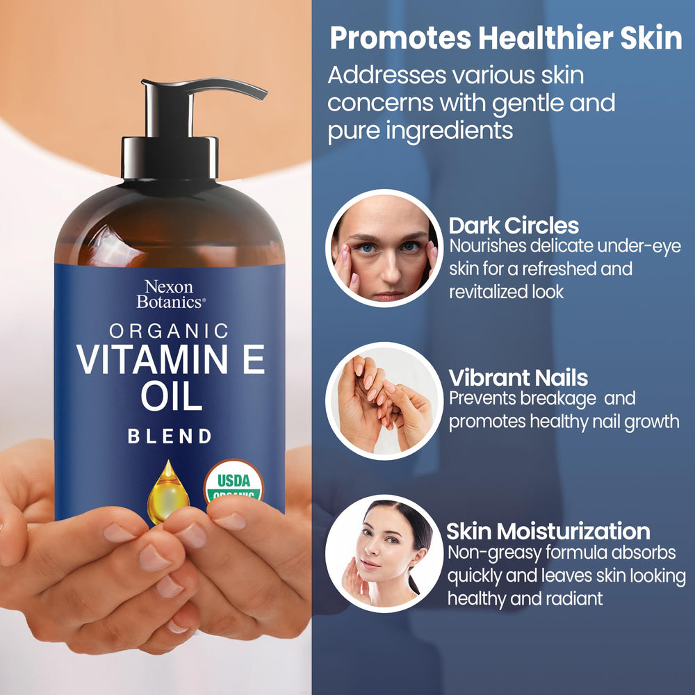 Nexon Botanics Vitamina E para hidratación de piel seca y sensible.