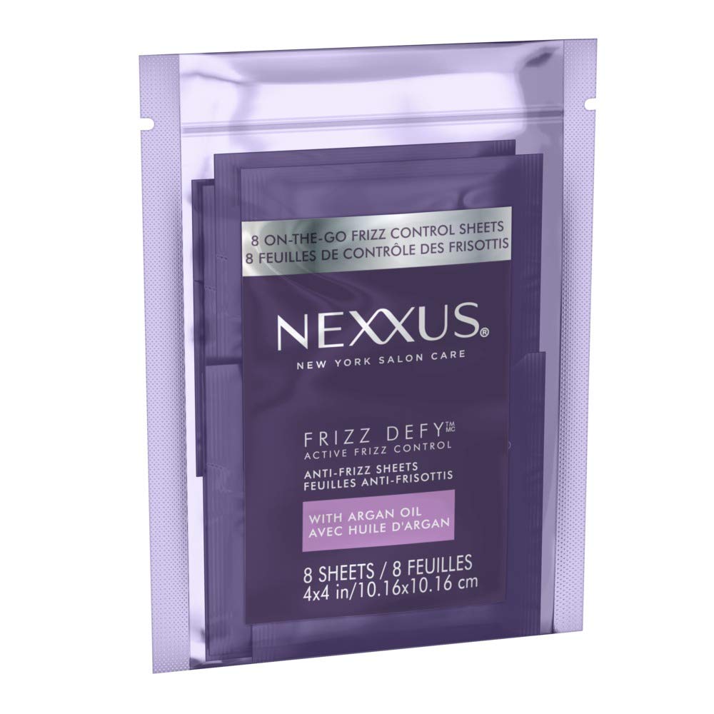 Nexxus Defy antifrizz, hoja portátil para peinados en movimiento