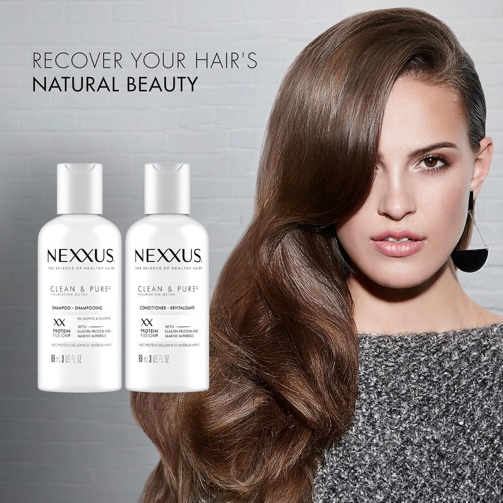 Nexxus elastin protein and marine minerals label emphasizing premium ingredients