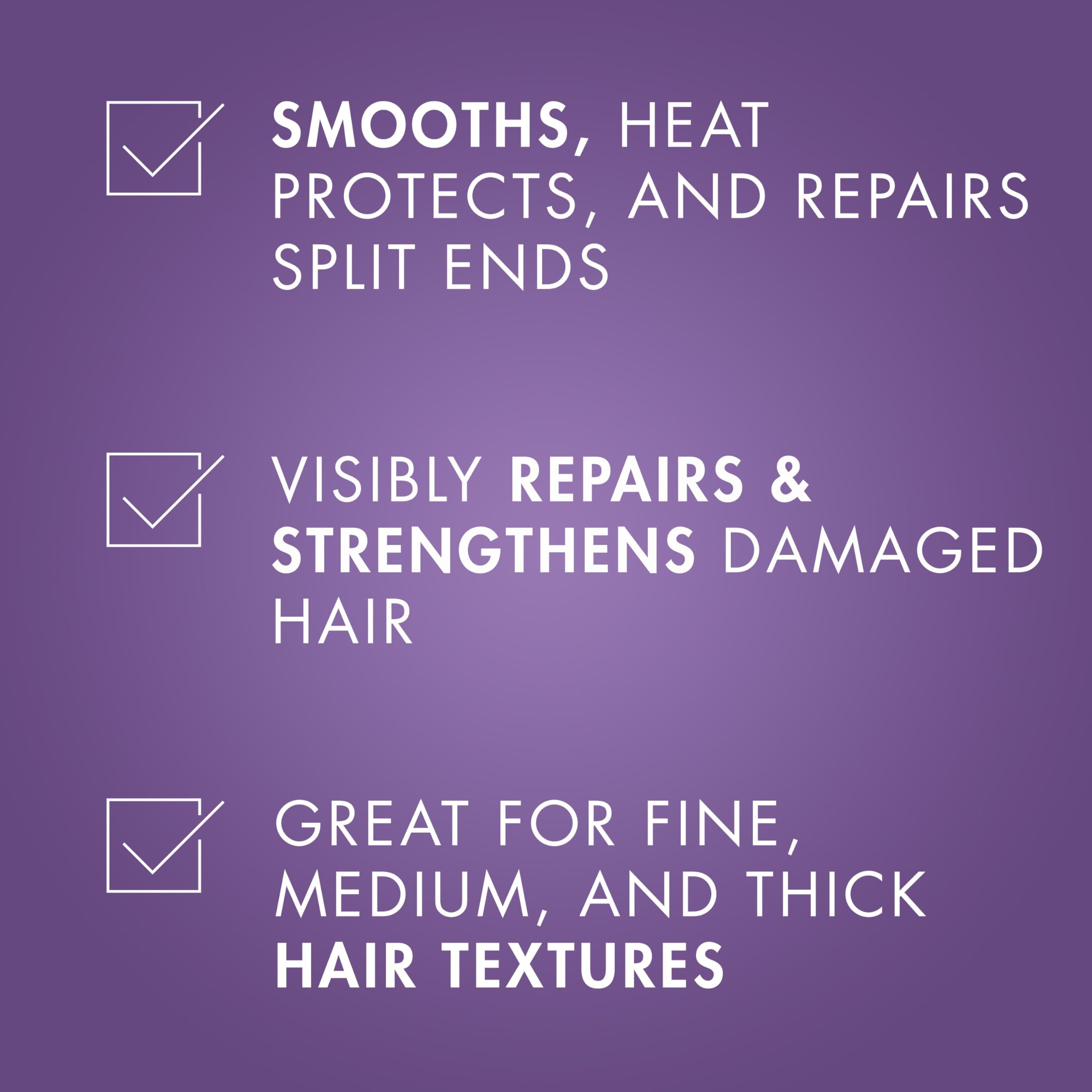 Nexxus Keraphix aplicación en cabello mojado para reparación.