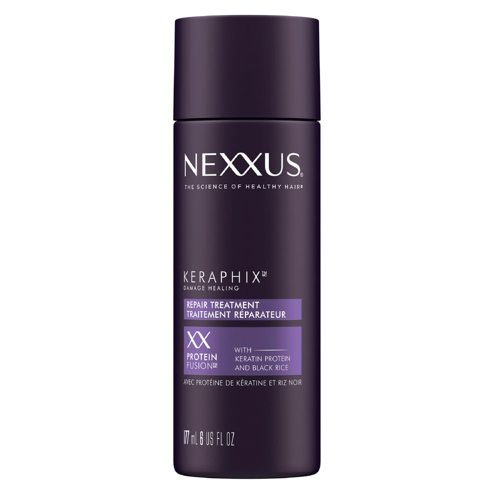 Nexxus Keraphix crema pre-lavado para cabello dañado, suavidad mejorada.