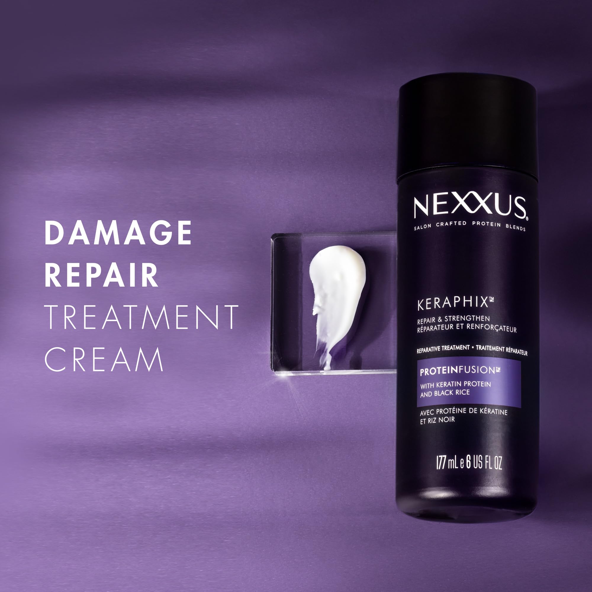 Nexxus Keraphix cabello suave y revitalizado tras lavado.