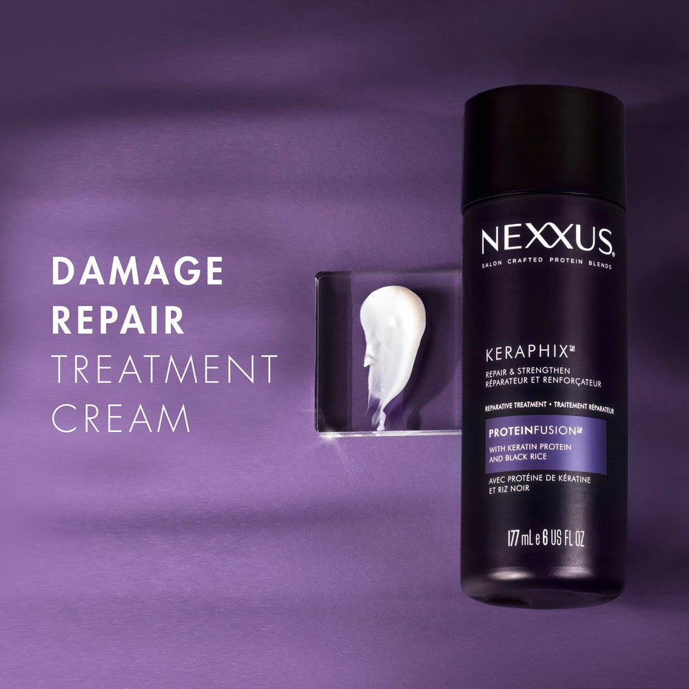 Nexxus Keraphix cabello suave y revitalizado tras lavado.