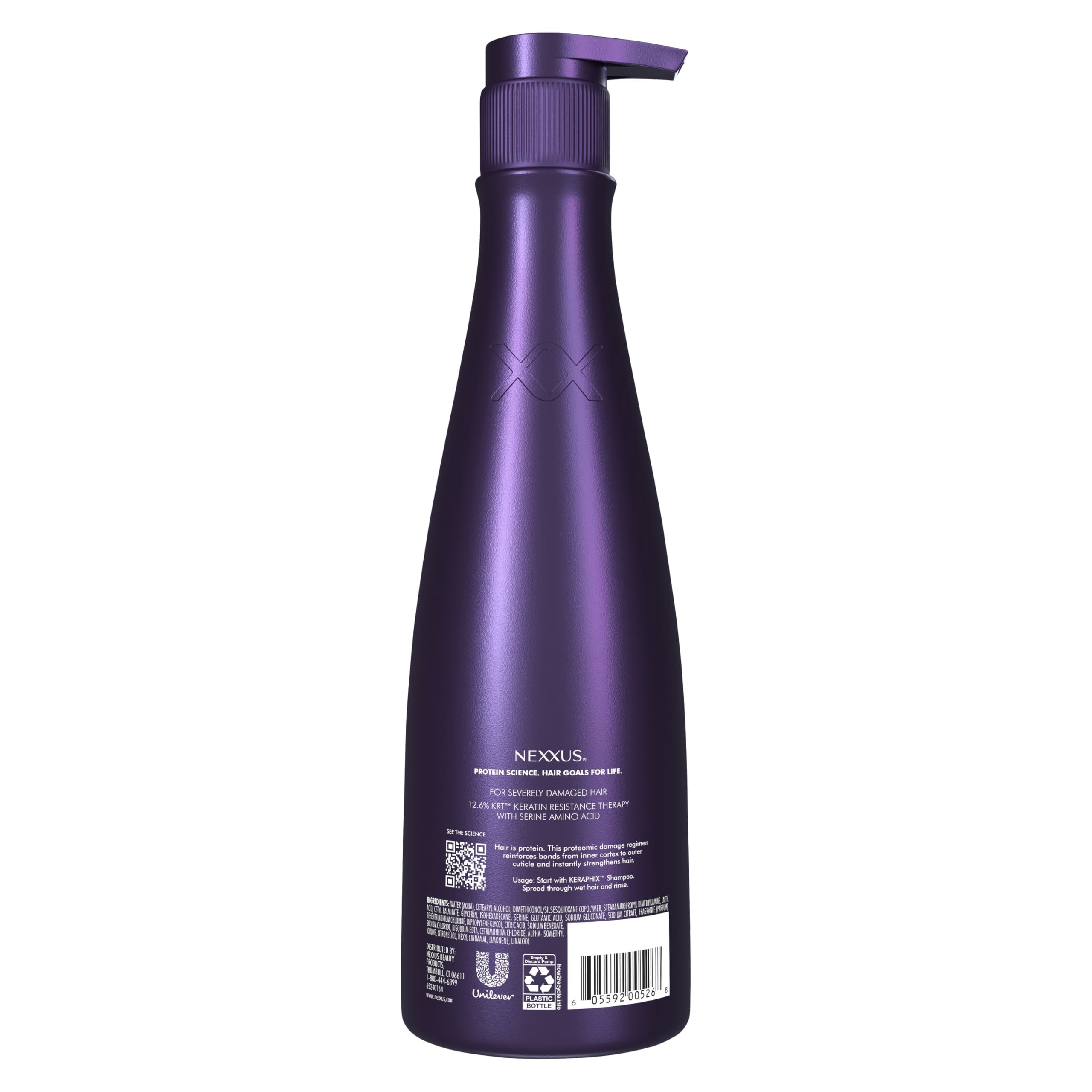 Textura crema de Nexxus Keraphix para una aplicación suave.