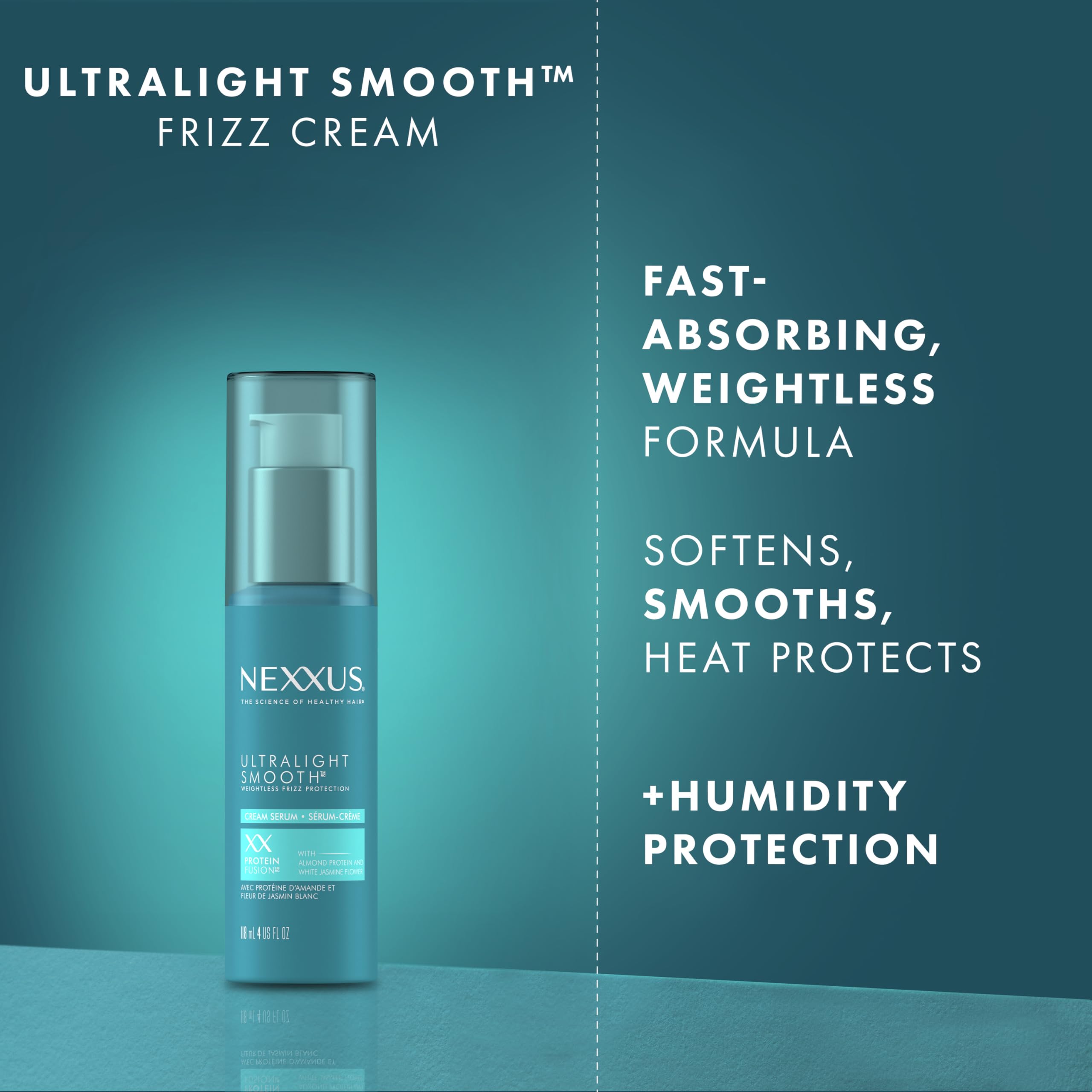 Nexxus Ultralight Smooth Acondicionador, botella, hidratación ligera que no deja pesadez.