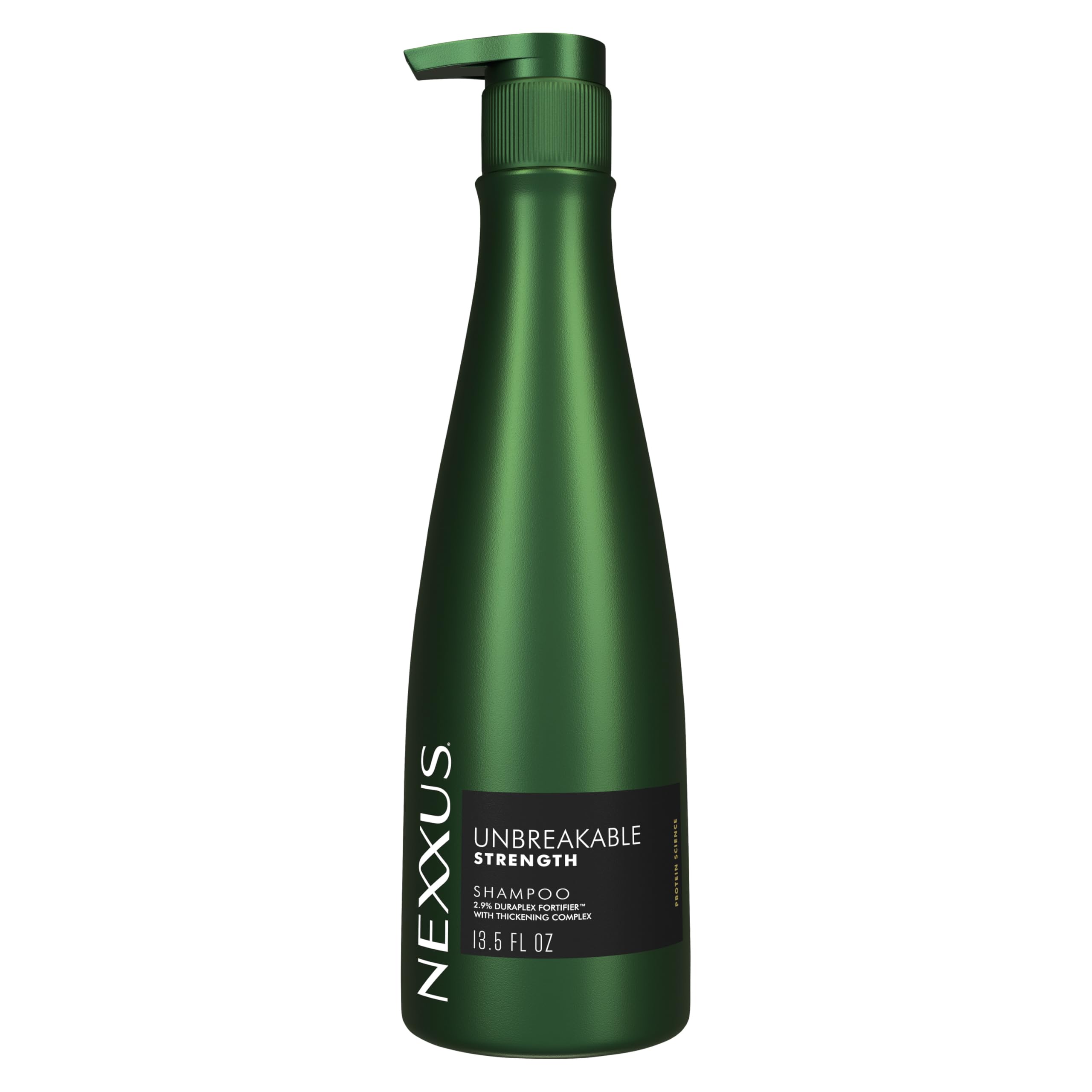 Nexxus Unbreakable Care Shampoo, botella frontal, aporta limpieza suave y volumen ligero.