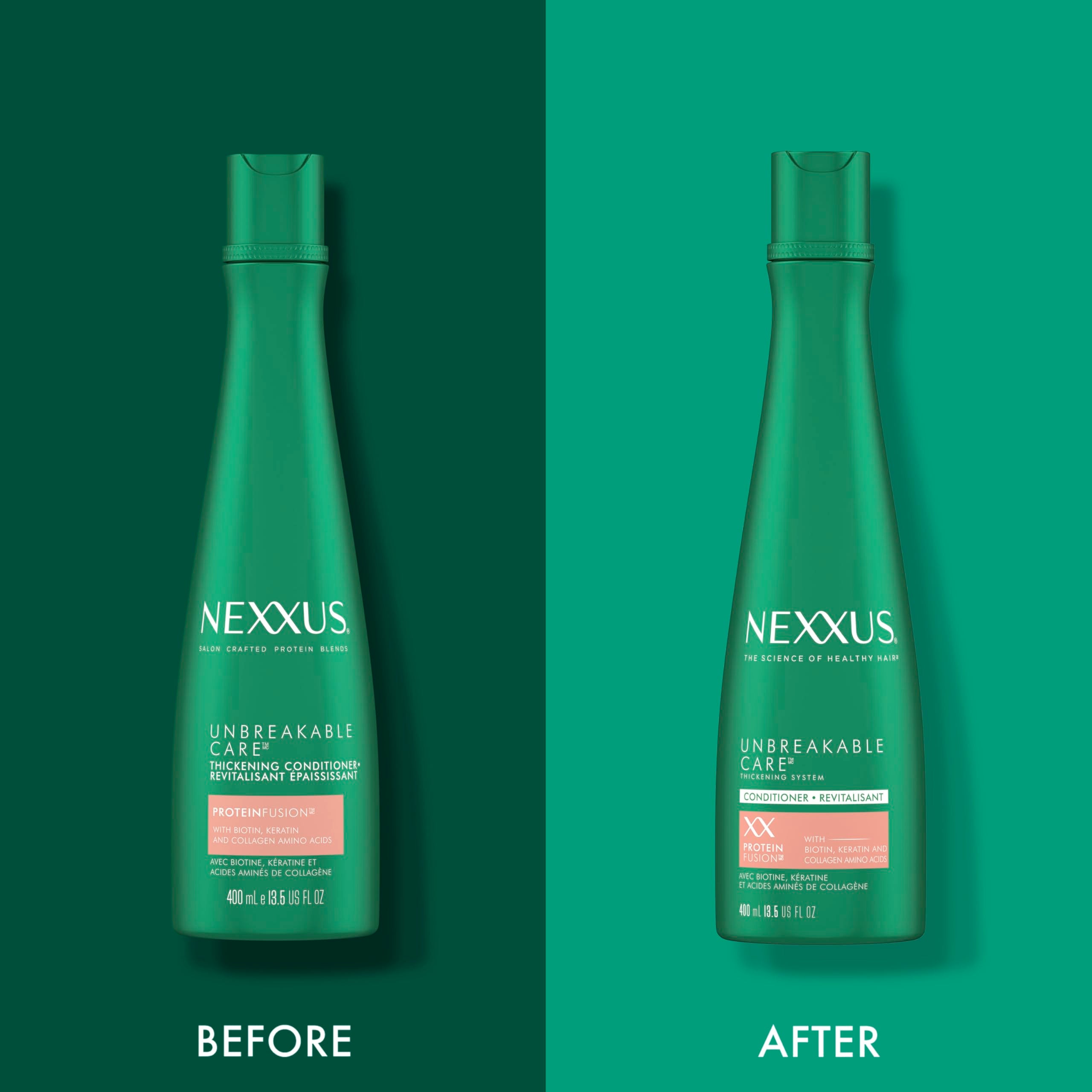 Nexxus Unbreakable Care: sistema completo para cabello fino con volumen y resistencia.