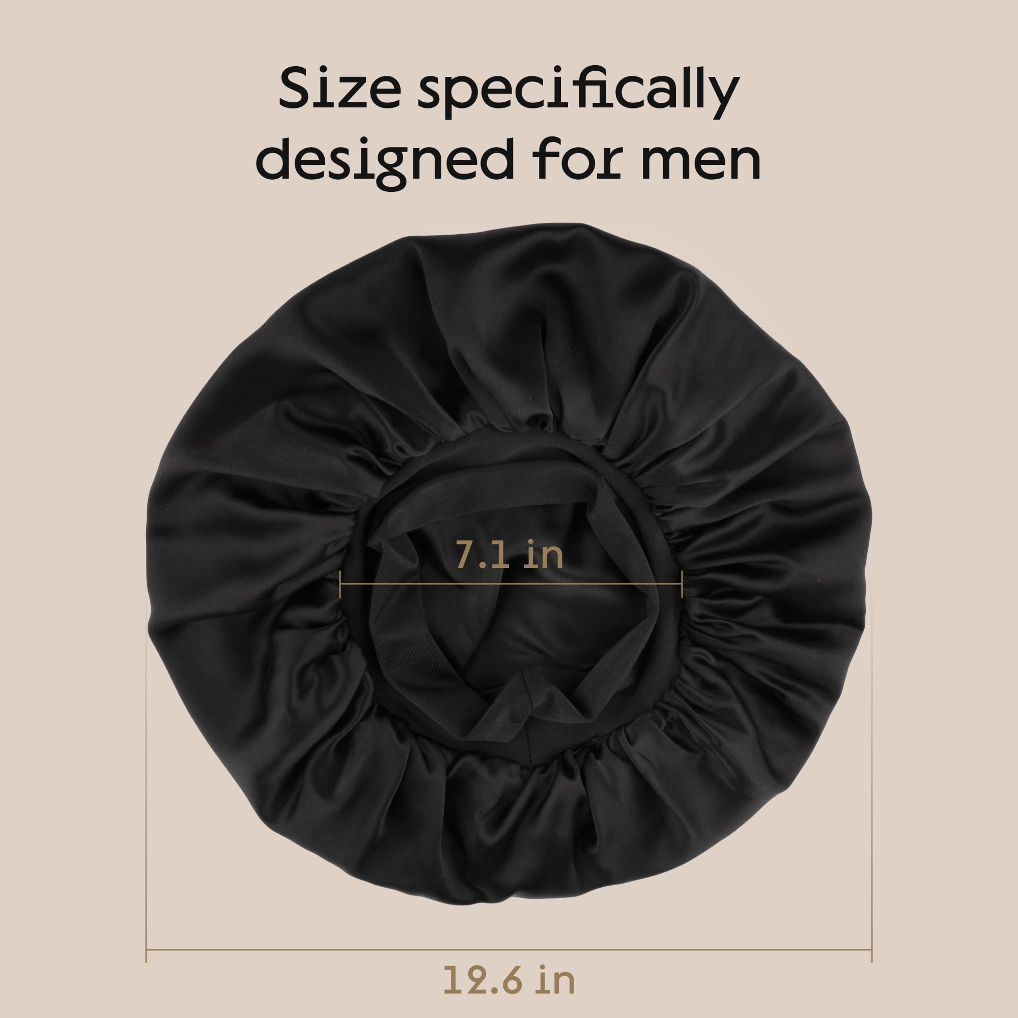 Niagara bonete negro 36 cm, diseño reversible para variar estilo.